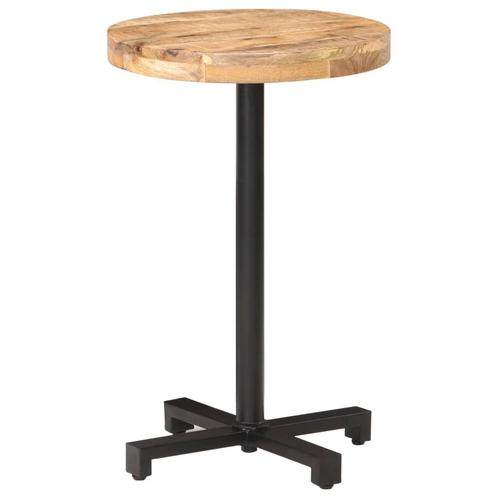 vidaXL Bistrotafel rond Ø50x75 cm ruw mangohout, Huis en Inrichting, Tafels | Eettafels, Nieuw, Verzenden