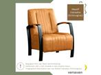 Leren fauteuil Glamour - Massif Calvados (lichtcognac), Nieuw, Ophalen of Verzenden, 50 tot 75 cm, Industrieel, Modern, Retro