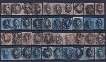 België 1851/1861 - selectie medaillons (met/zonder