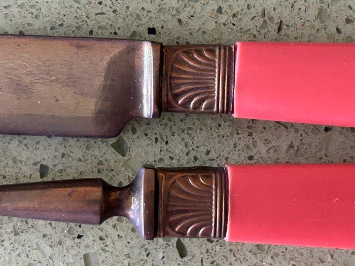 Dessertservies (24) - Staal, Bakeliet, Antiquités & Art, Antiquités | Meubles | Tables