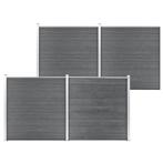 vidaXL Schutting 699x186 cm HKC grijs, Tuin en Terras, Verzenden, Nieuw