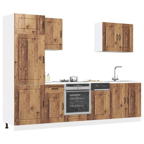 vidaXL 7-delige Keukenkastenset Kalmar bewerkt hout oud, Huis en Inrichting, Kasten | Overige, Nieuw, Verzenden