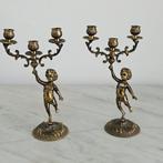 Kaarsenhouder putti (2) - Messing - decoratie