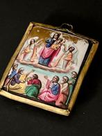 Icoon - Moeder Gods - Emaille, Koper, Antiek en Kunst