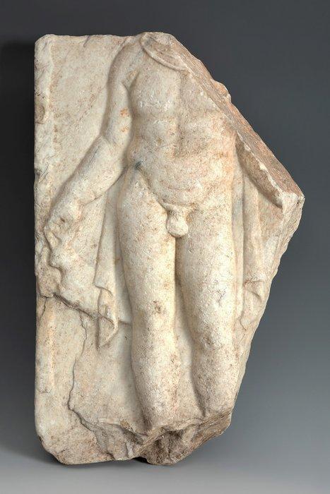 Romain antique Marbre Soulagement érotique avec une figure, Verzamelen, Mineralen en Fossielen