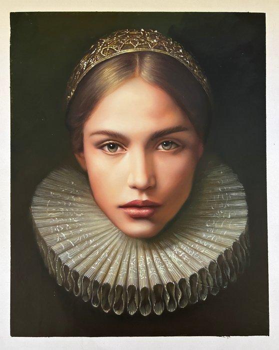 Giuseppe Giglio (1957) - Regina d’avorio, Antiek en Kunst, Kunst | Schilderijen | Klassiek