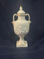 Vintage Duitse porseleinen amfoor, vergulde handgrepen,
