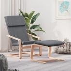 vidaXL Chaise de relaxation avec repose-pied Gris foncé, Maison & Meubles, Verzenden, Neuf