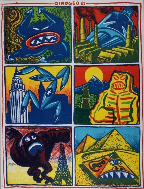 Hervé Di Rosa (1959) - Dirogeo 85 - Hand-signed, Antiek en Kunst, Antiek | Overige Antiek