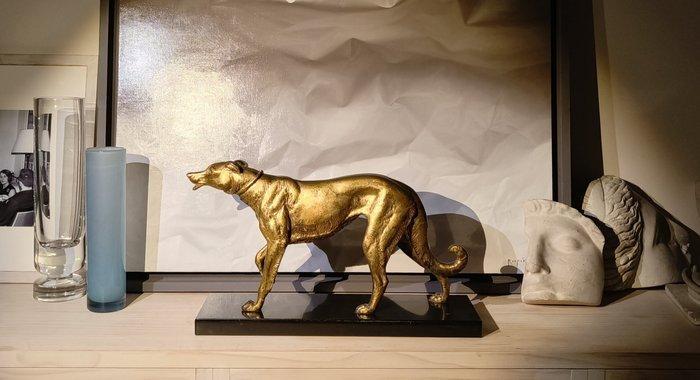 Irenée Rochard - sculptuur, Borzoi - 22 cm - Belgisch zwart, Antiek en Kunst, Kunst | Designobjecten