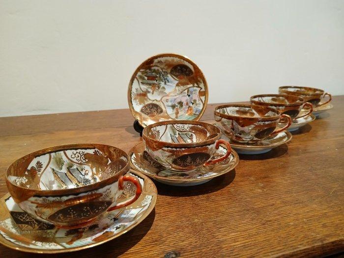 Tea service for 5 delicate eggshell porcelain  -, Antiek en Kunst, Antiek | Meubels | Tafels