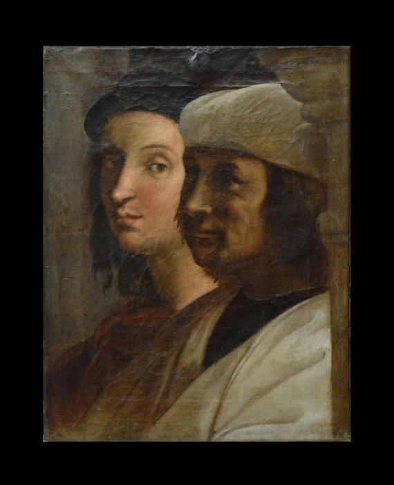 Europese school (XIX) - Raphaël et le Sodoma., Antiek en Kunst, Kunst | Schilderijen | Klassiek