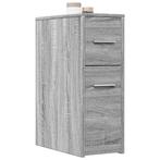 vidaXL Badkamerkast smal met wielen bewerkt hout grijs, Huis en Inrichting, Verzenden, Nieuw