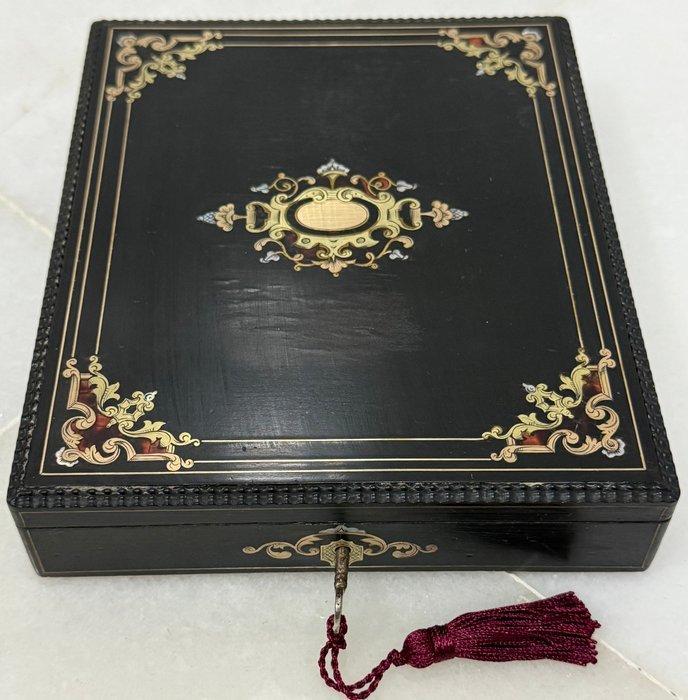 Doos - Verguld messing, Ebbenhout, Antiek en Kunst, Antiek | Overige Antiek