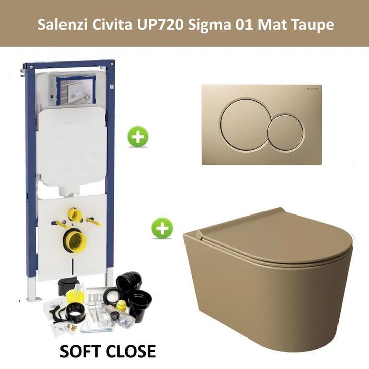 Geberit UP720 Toiletset Compleet | Inbouwreservoir | Salenzi, Doe-het-zelf en Bouw, Sanitair, Overige typen, Nieuw, Ophalen of Verzenden