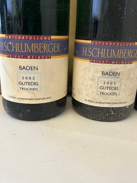 2002 H. Schlumberger Gutedel - Baden - 4 Flessen (0.75, Verzamelen, Wijnen
