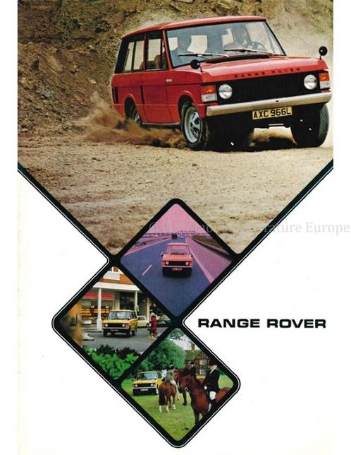 1973 LAND ROVER RANGE ROVER BROCHURE ENGELS, Boeken, Auto's | Folders en Tijdschriften, Ophalen of Verzenden