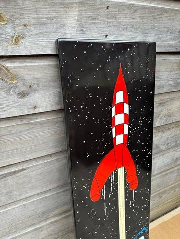 Gekleurde emaille bord Objectif Lune Belgische Emaillerie beschikbaar voor biedingen