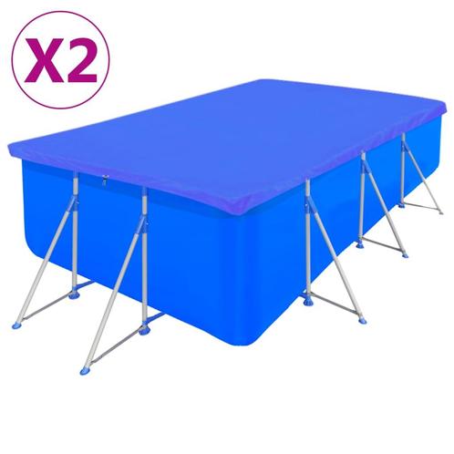 vidaXL Zwembadhoezen 2 st rechthoekig 90 g/m² 540x270 cm PE, Tuin en Terras, Zwembaden, Nieuw, Verzenden