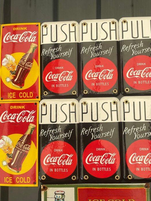 Complete Collectie van Coca-Cola Bordjes: 4x Ice Cold, 8x, Antiek en Kunst, Antiek | Wandborden en Tegels