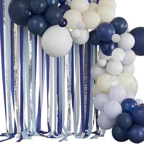 Blauwe Ballonnenboog Met Slingers 3m, Hobby en Vrije tijd, Feestartikelen, Nieuw, Verzenden