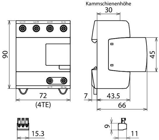 DEHN Parafoudre Combiné Type 1+2+3 Pour Systèmes TN-S -, Doe-het-zelf en Bouw, Elektriciteit en Kabels, Verzenden