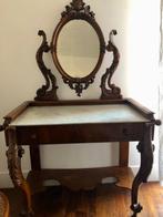 Tafel - Walnoot, Glas, Marmer