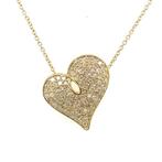 Ketting met hanger - 14 karaat Geel goud -  0.54ct. tw.