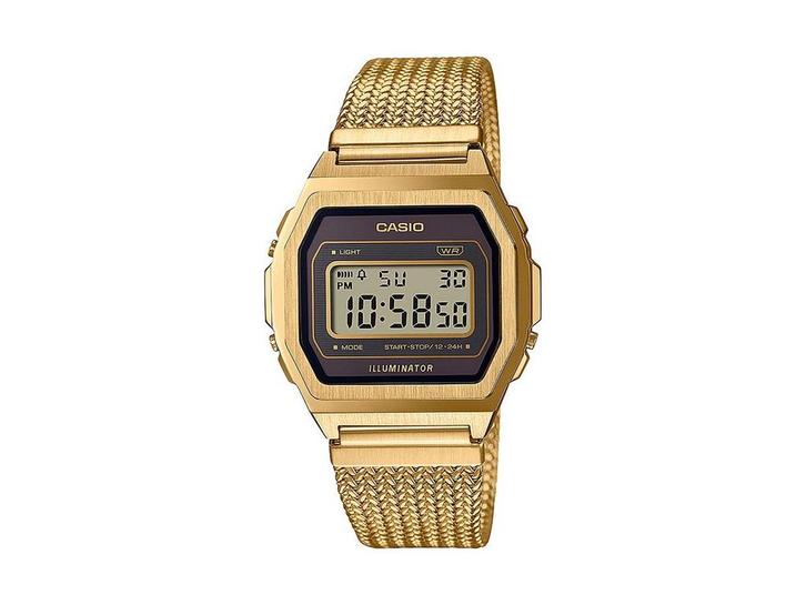 Casio Vintage Iconic A1000MGA-5EF - Polshorloge - 38 mm -, Handtassen en Accessoires, Horloges | Dames, Zo goed als nieuw, Verzenden