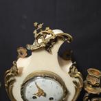 Pendule (3) Lodewijk XVI-stijl Brons, Marmer - 1850-1900 -