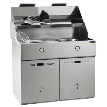 Friteuse | DÉFI | Aardgas | 18+18L | 26kW | Piëzo, Verzenden