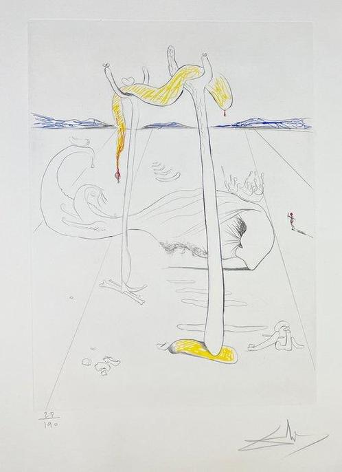 Salvador Dali (1904-1989) - La Béquille, Antiquités & Art, Antiquités | Autres Antiquités