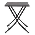 Inklapbare Tafel | Polyrotan/Staal | Zwart | In-/Outdoor |, Zakelijke goederen, Verzenden, Nieuw in verpakking