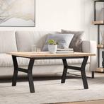 vidaXL Salontafel Y-frame 90x90x45,5 cm grenenhout en staal, Huis en Inrichting, Tafels | Eettafels, Verzenden, Nieuw