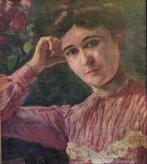 European school XIX-XXe century - Portrait einer Dame, Antiquités & Art