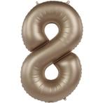 8 Jaar Cijfer Ballon Goud 86cm, Hobby en Vrije tijd, Feestartikelen, Verzenden, Nieuw