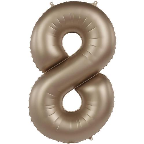 8 Jaar Cijfer Ballon Goud 86cm, Hobby en Vrije tijd, Feestartikelen, Nieuw, Verzenden