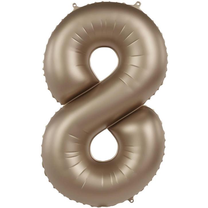 8 Jaar Cijfer Ballon Goud 86cm, Hobby en Vrije tijd, Feestartikelen, Nieuw, Verzenden