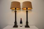 Tafellamp (2) - Set zware empire-stijl tafellampen - Metaal,