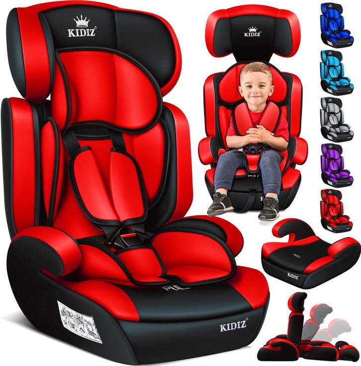 KIDIZ® Autostoeltje Groep 1+2+3  9-36 kg 5-punts veiligheids, Huis en Inrichting, Woonaccessoires | Overige, Verzenden