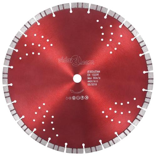 vidaXL Diamantzaagblad met turbo en gaten 350 mm staal, Doe-het-zelf en Bouw, Gereedschap | Zaagmachines, Nieuw, Verzenden