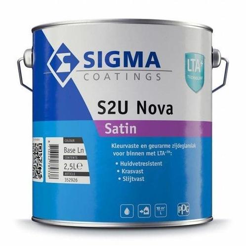 Sigma S2U Nova Satin / Contour Aqua PU Satin RAL 7021 |, Doe-het-zelf en Bouw, Verf, Beits en Lak, Nieuw, Verzenden