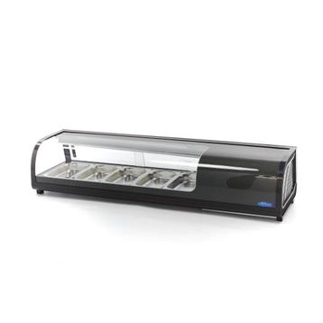 Sushi- en Tapasvitrine - 52 L - 5 x 1/3 GN - Tafelmodel, Verzenden