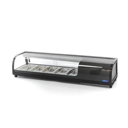 Sushi- en Tapasvitrine - 52 L - 5 x 1/3 GN - Tafelmodel, Zakelijke goederen, Horeca | Keukenapparatuur, Nieuw in verpakking, Koelen en Vriezen