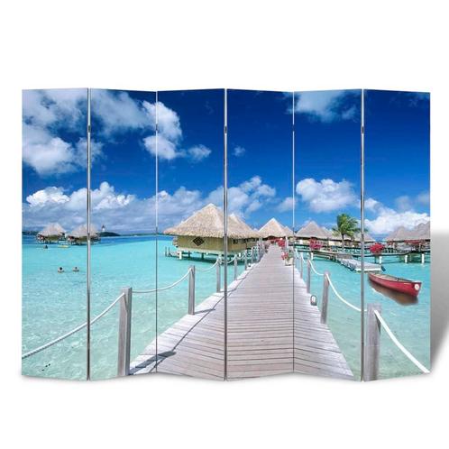 vidaXL Kamerscherm inklapbaar strand 217x170 cm, Huis en Inrichting, Woonaccessoires | Overige, Nieuw, Verzenden