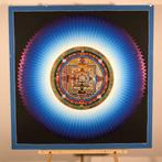 Sanjib Lama - Large Painting of Tibetan Tradition - Mandala, Antiek en Kunst