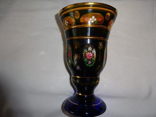 Pot - Glas - Biedermeier voetbeker, Antiek en Kunst, Antiek | Glaswerk en Kristal