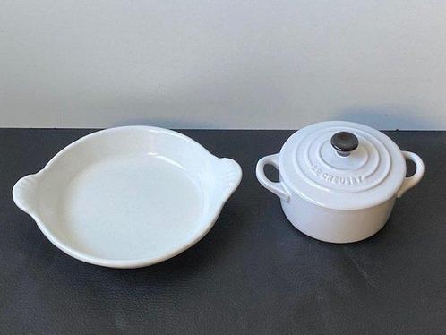 Le Creuset - Ovenschaal (2) - Geglazuurde fontein +, Antiek en Kunst, Antiek | Keukengerei
