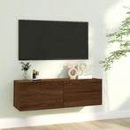 vidaXL Tv-wandmeubel 100x30x30 cm bewerkt hout bruin, Nieuw, Verzenden