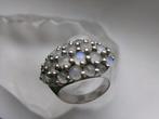 Argent, *Rainbow Moonstone* - Bague - Style Art déco
